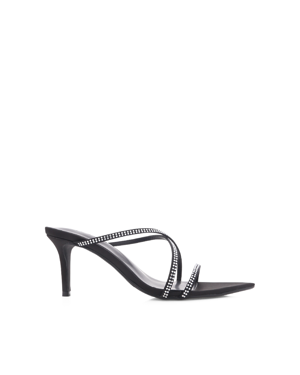 EFFY - BLACK SATIN-DIAMANTE