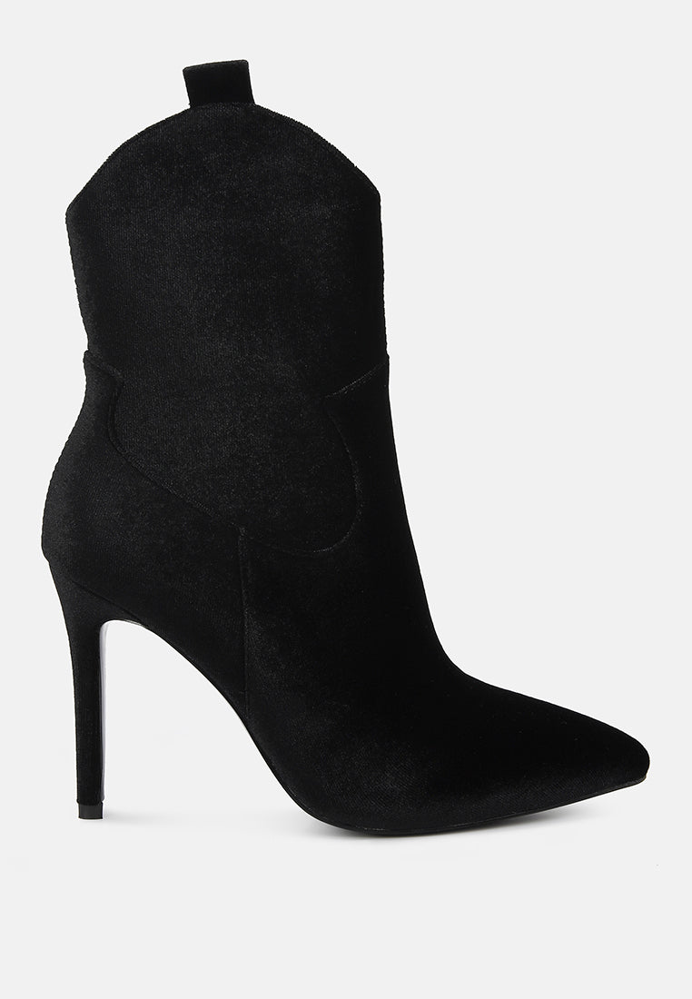 NAT-LOVE Black Velvet Cow Girl boot
