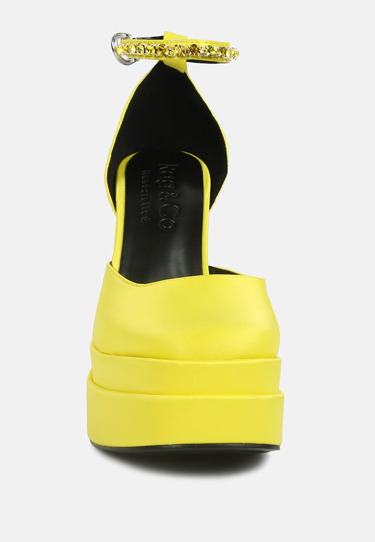 MARTINI Yellow Sky High Platform Sandals