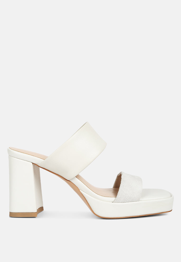 Eddlia Slip On Platform Sandals In Off White
